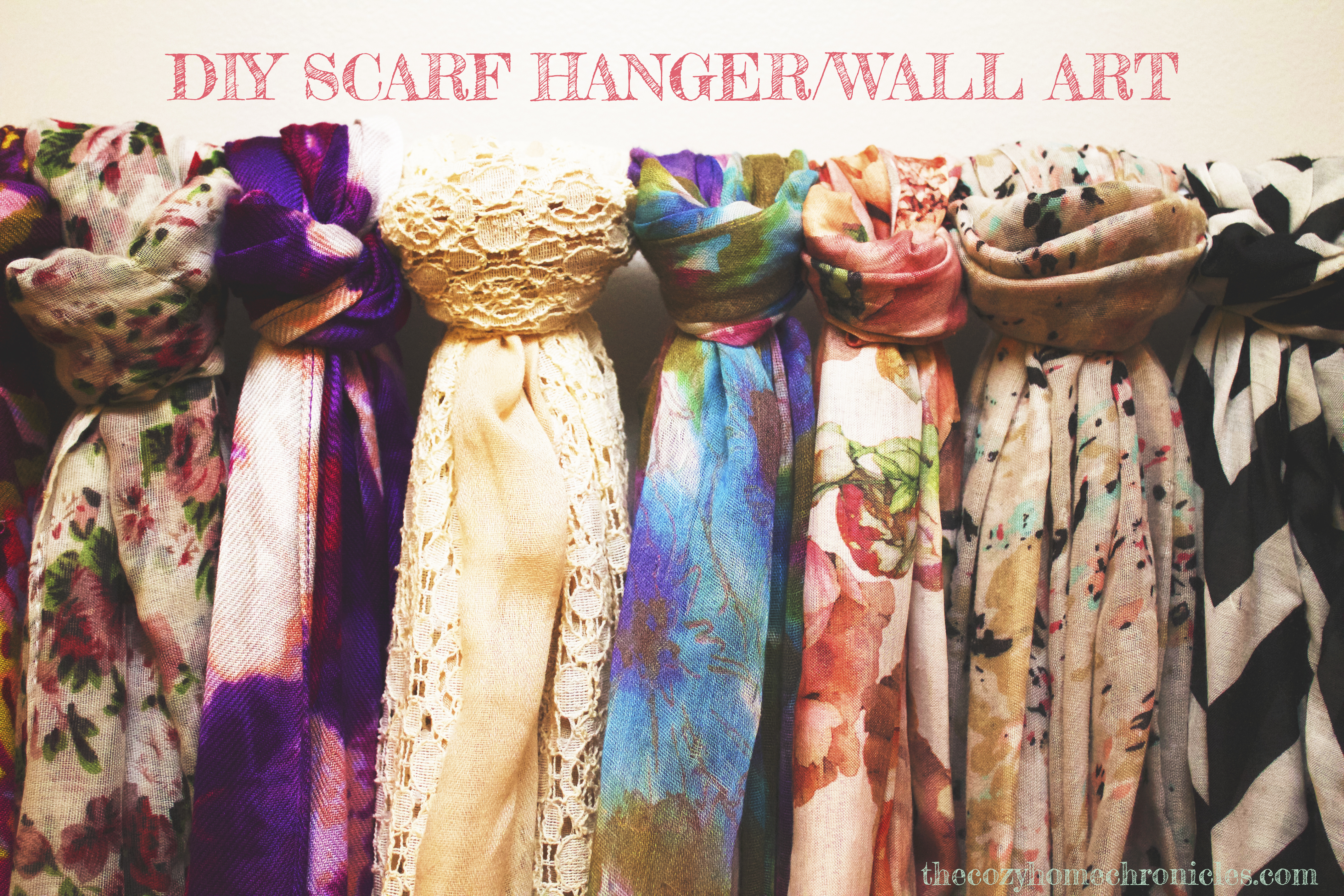 DIY Scarf Hanger Wall Art THE COZY HOME CHRONICLES